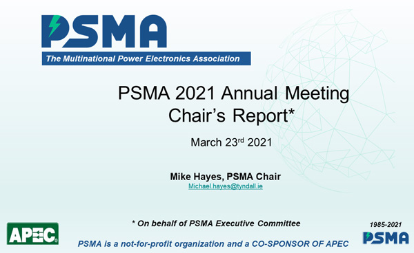 PSMA Chair's report, a nnual meeting cover Mar, 2021